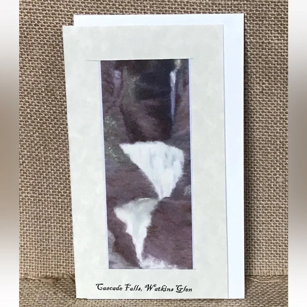 Bookmark Note Card Dory Romanowski Art Cascade Falls Watkins Glen Framable